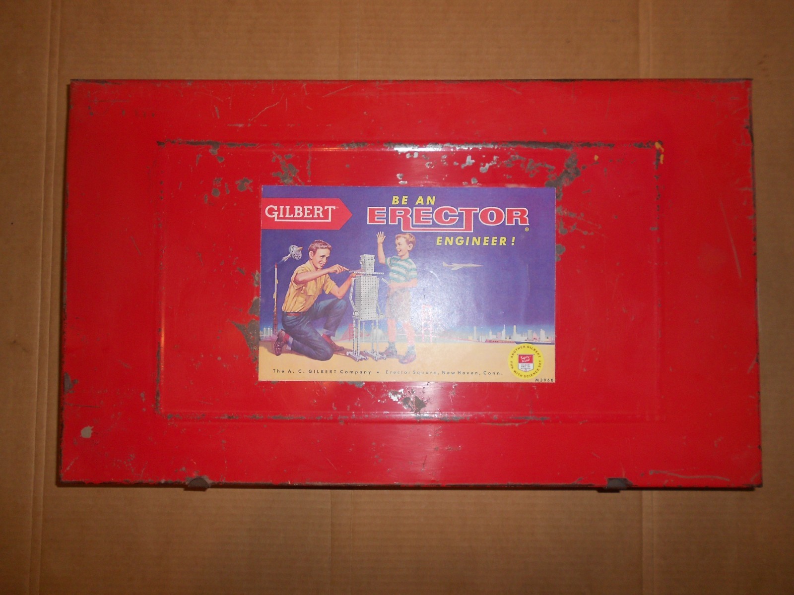 A C GILBERT MASTER BUILDER ERECTOR SET WITH SOUNDS EFFECTS 10093 INVENTORIED