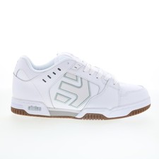 Etnies Faze 4101000537105 Mens White Suede Skate Inspired Sneakers Shoes