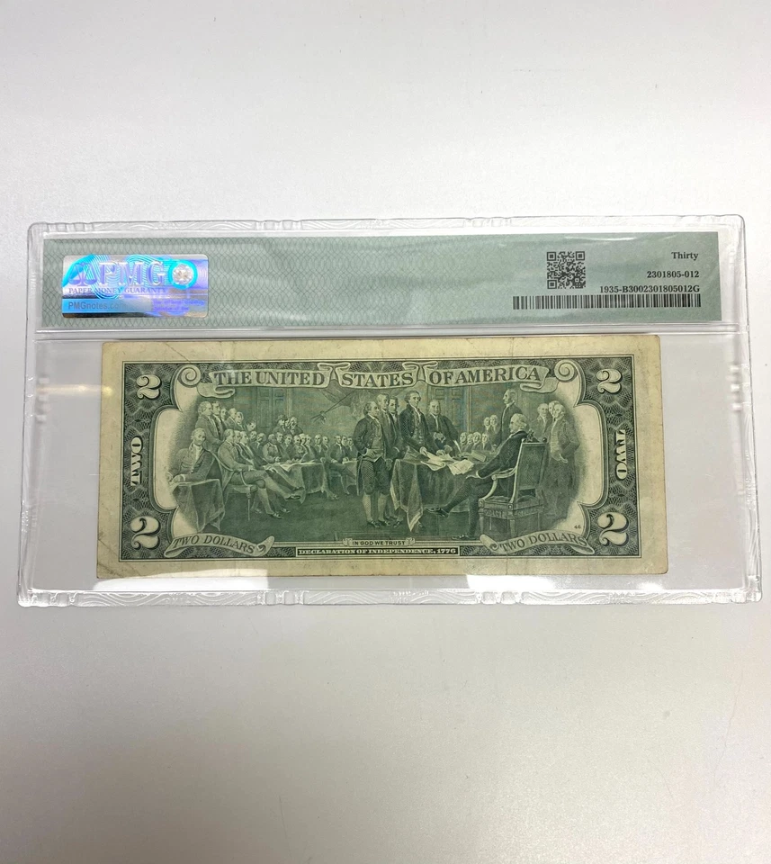 Fr 1935-B (BA Block) $2 1976 FRN New York PMG 30 B60000003A - Image 2 of 2