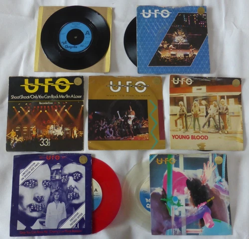 Lot: 7 X 7" UFO Vinyl -LONELY HEART/YOUNG BLOOD/LET IT RAIN/DOCTOR DOCTOR ETC