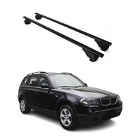 DachträGer GrundtäGer FüR Bmw X3 E83 2003-2010 75Kg Metall Schwarz 2 Tlg
