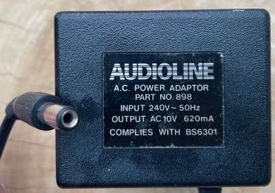 AudioLine 898 10V AC/AC 620mA Trafo Netzteil für Numark M2 Mischpult