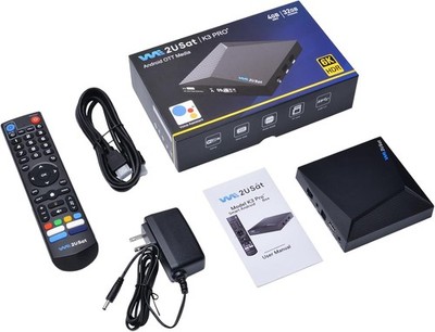 WE2USAT K3 PRO+ Android Smart TV Box 6K Ultra HD, Ram 4GB Storage 32GB
