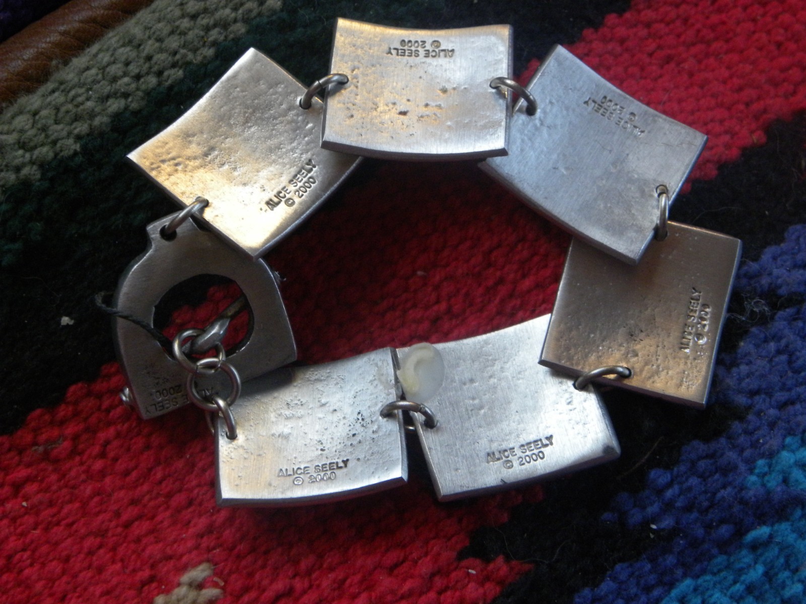 Southwest Panel Cuff Toggle Bracelet Native Ameri… - image 4