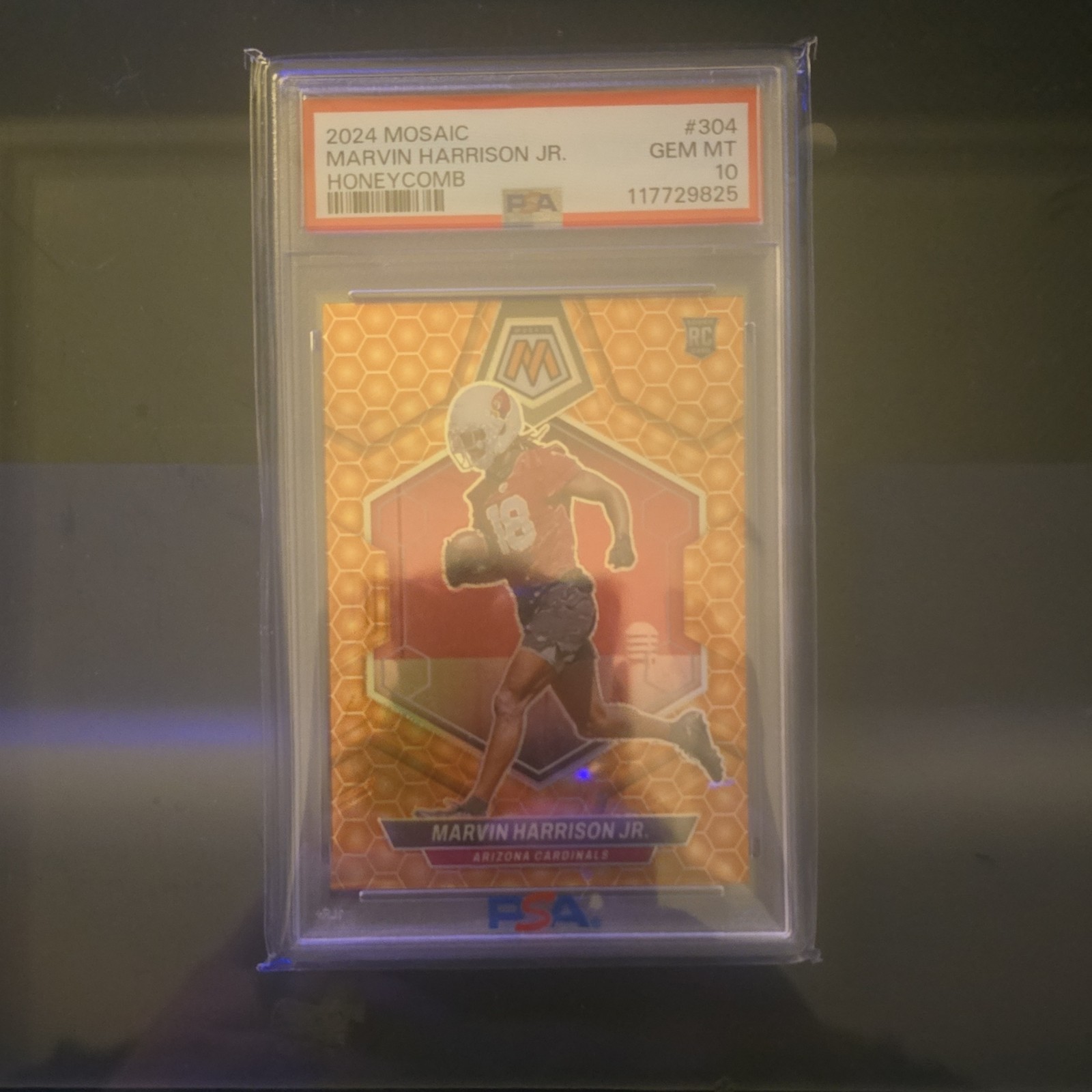 2024 Panini Mosaic Marvin Harrison Jr. #304 Honeycomb Prizm PSA 10