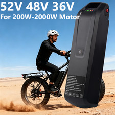 52V 48V 36V Ebike Lithium Battery for Electric Bicycle 200W-2000W Bike Motors