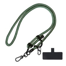 Phone Lanyard Adjustable Neck Wrist Lanyard with Lanyard Patch Dark Green 1 Pack