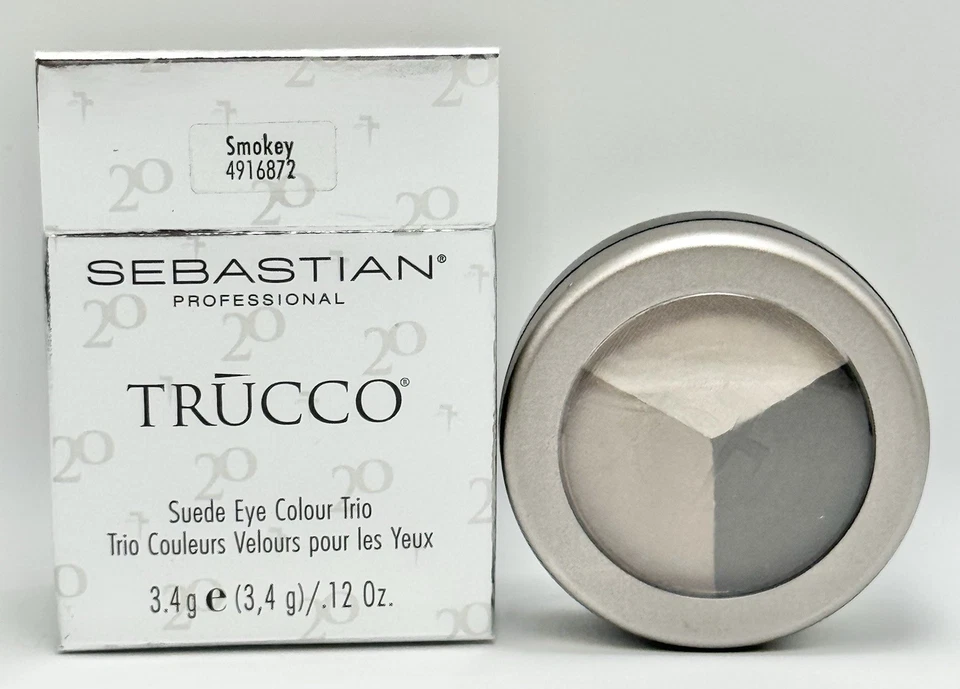 Sebastian Trucco Suede Eye Colour Trio SMOKEY #4916872 - .12 oz. / 3.4g NIB - Image 2 of 4