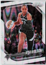 2025 Panini WNBA Prizm A'ja Wilson #76 White Seismic Las Vegas Aces