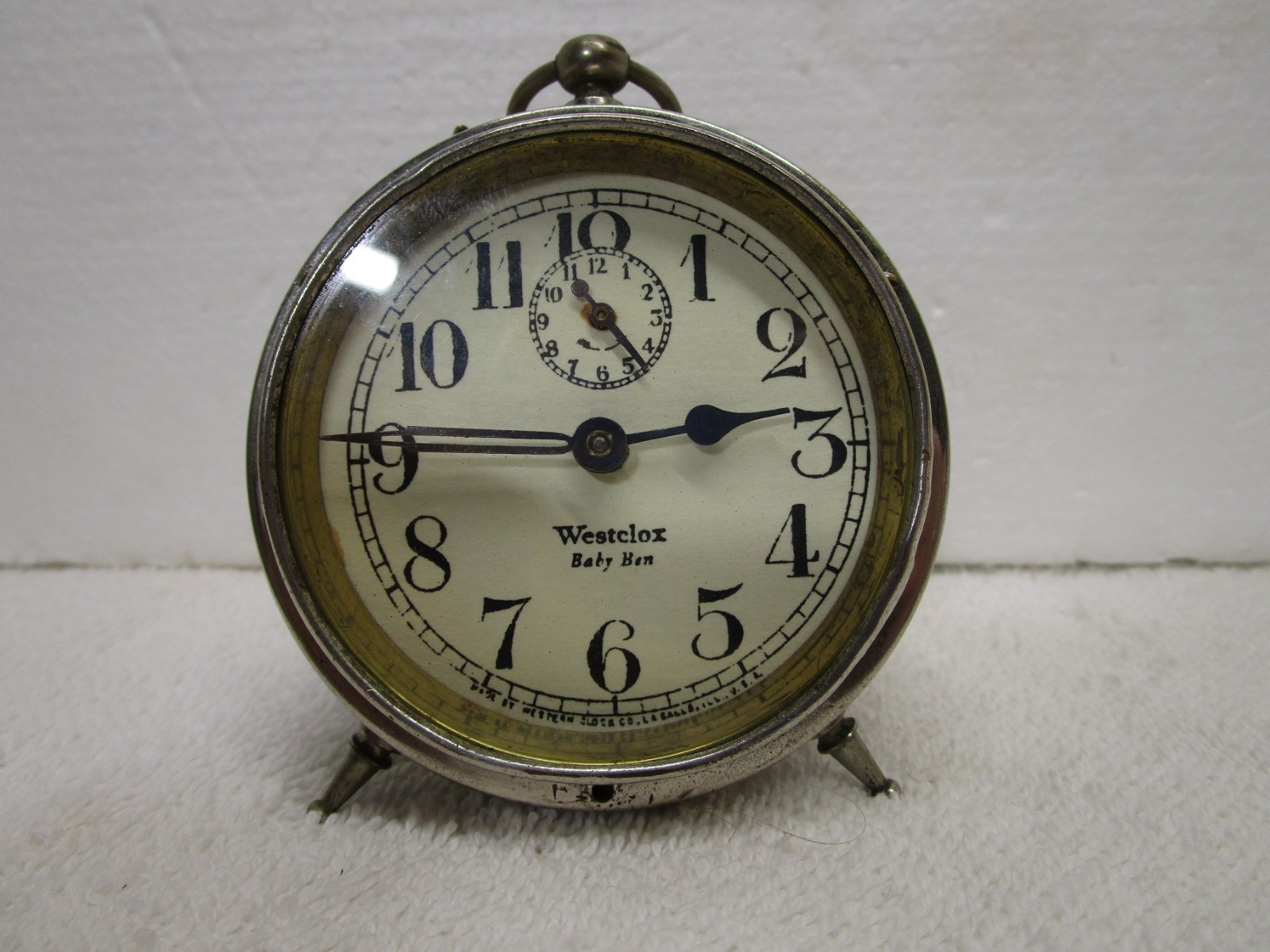 Antique c.1920's Westclox Baby Ben "Peg Leg" Style 1 Alarm Clock - Working