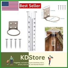 7-inch Stainless Steel Rain Gauge with Post Mount & Lip Design