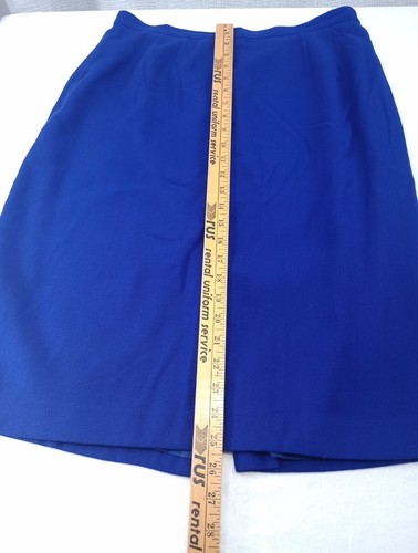 Kasper ASL Rock Anzug Damen Größe 10 Blau 2-teilig Samtakzent Knöpfe & Ärmel - Bild 22 von 23