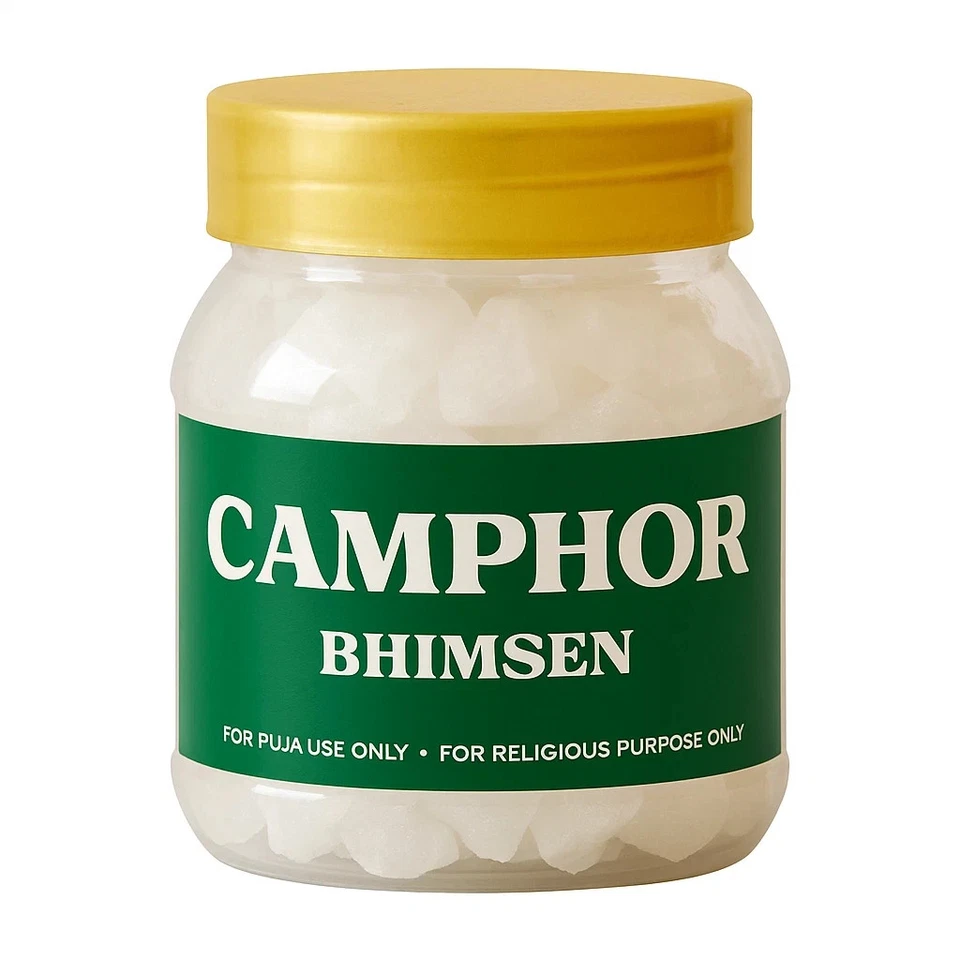 THE FOOD SUPPLY TFS Bhimseni Camphor 100g Jar | 100% Pure Ideal for Pooja & Aarti