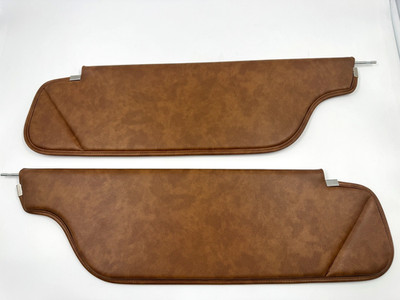 Saddle Brown TAN Sunvisor Set for 1971-1976 Cadillac Coupe DeVille Hardtop