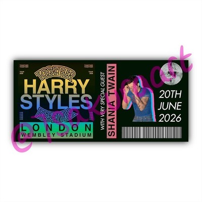 Harry Styles 2026 Tour Souvenir Tickets, Together Together Tour Souvenir Ticket