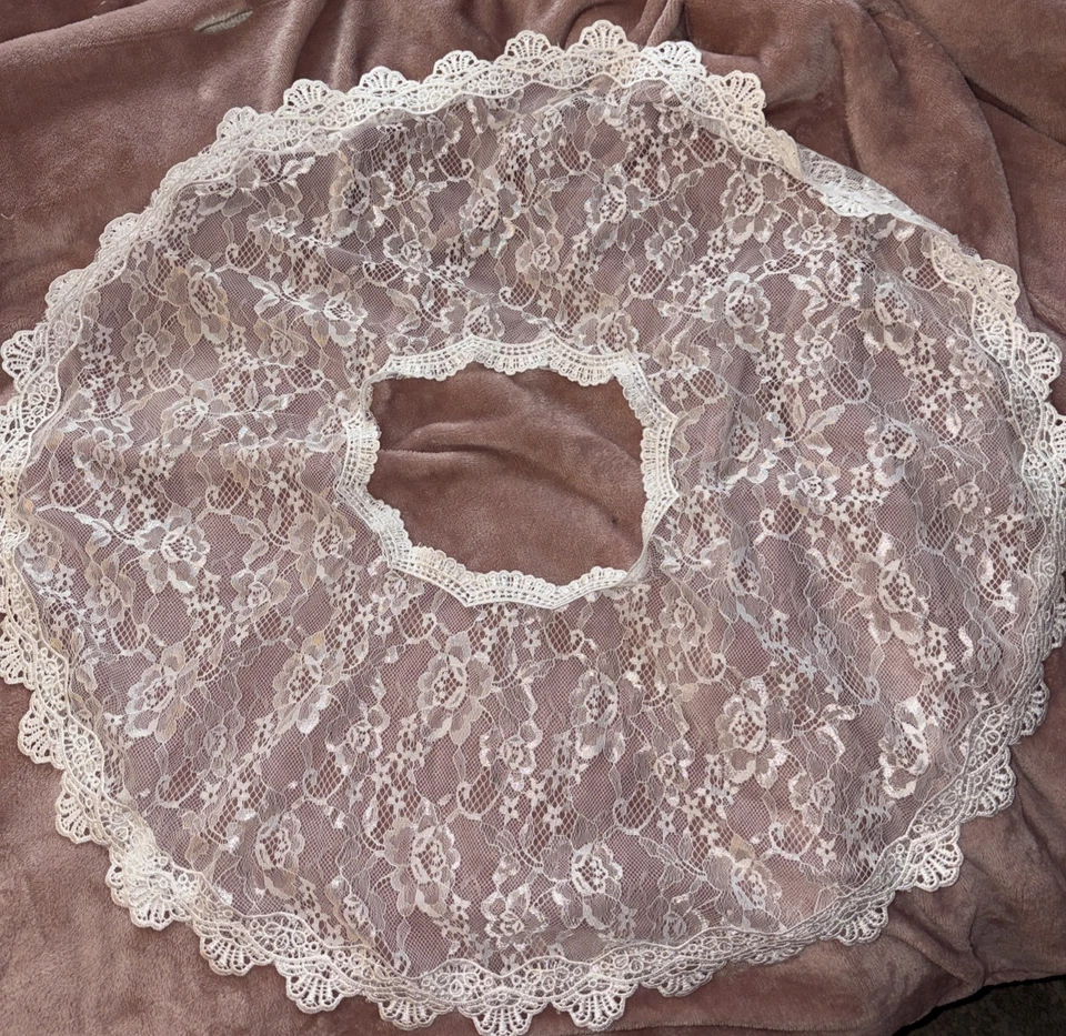 COLLAR DE ENCAJE FLORAL PARA VESTIDO Blanco Boda Fiesta Vestido Floral (¿Falda Árbol de Navidad?) Foto 4 de 4