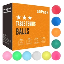 3 Star Ping Pong Balls, ABS Mat Colored, High Bounce, Training, Party, Cat Toys