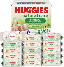 Huggies Natural Care Sensitive Baby Wipes, Unscented, 960 Total Wipes