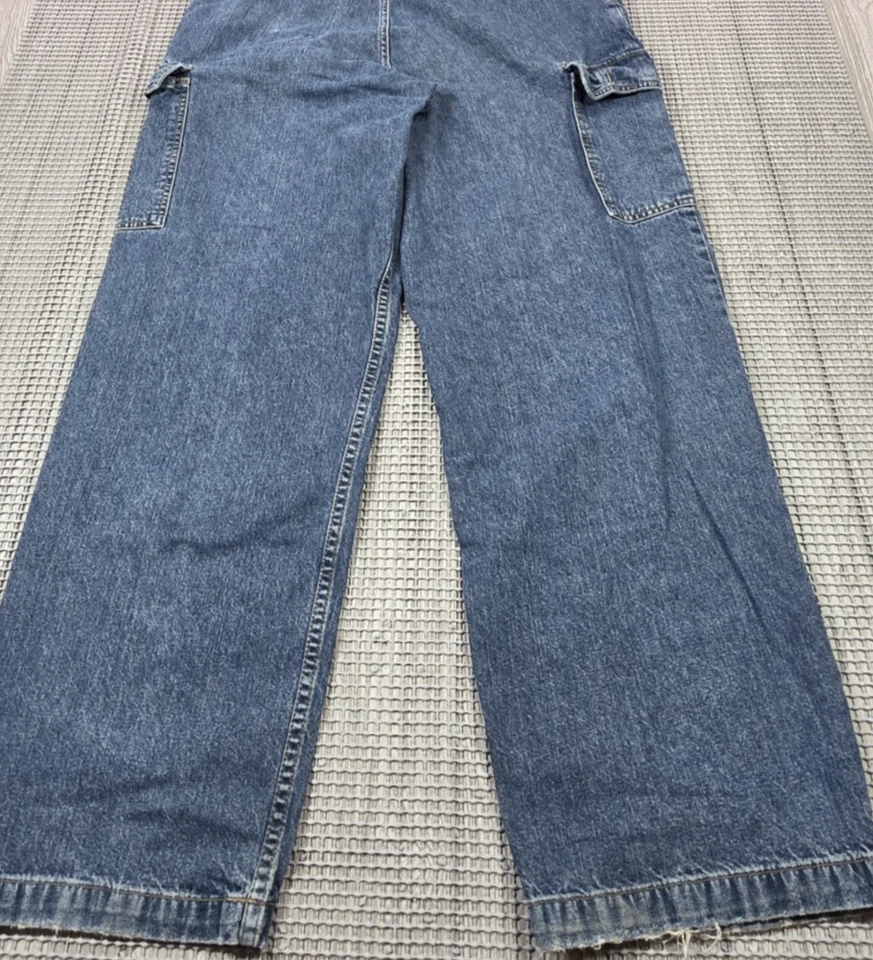 Vintage Tommy Hilfiger Jeans Cargo Baggy Wide Leg Y2K 2000s Grunge Logo 36x32 - Image 2 of 4