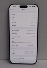 Apple iPhone 16 Pro Max - 256 GB - Black Titanium AT T  AS IS  