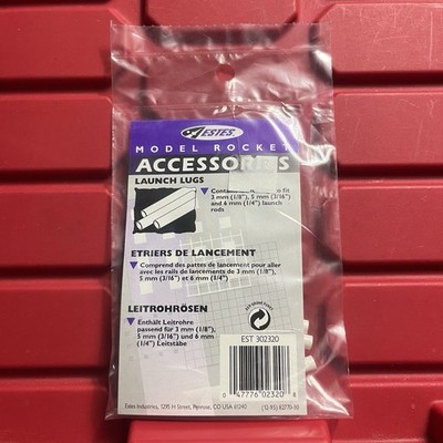 Estes General Hobby Universal Fit Car Rocket Parts Launch Lug Pack EST2320 New