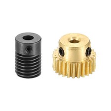 Worm Gear Set 0.5 Module 1:25 Reduction Rate(Gear-3mm Bore, Rod 5mm Bore)