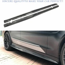 For Benz C-Class 15-21 Dry Carbon Fiber PSM-Style Side Skirt Bodykit Spoiler Lip