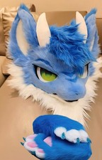 Fursuit Long Fur Husky Fox Mascot Head Party Halloween Fur Cosplay-Promotion