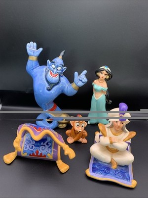 VINTAGE Disney Aladdin Main Characters Figurine Set of 5 Ceramic Statues