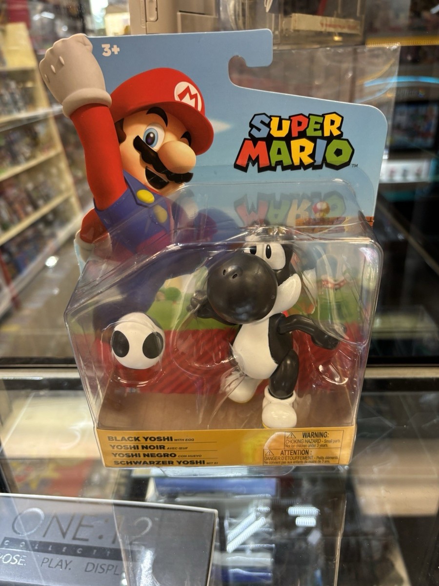 Super Mario 4 Inch Scale Figure Black Yoshi With Egg Jakks