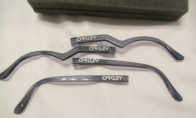 OAKLEY RAZOR BLADES NEW CRYSTAL BLACK COMPLETE KIT TRIGGER ARMS