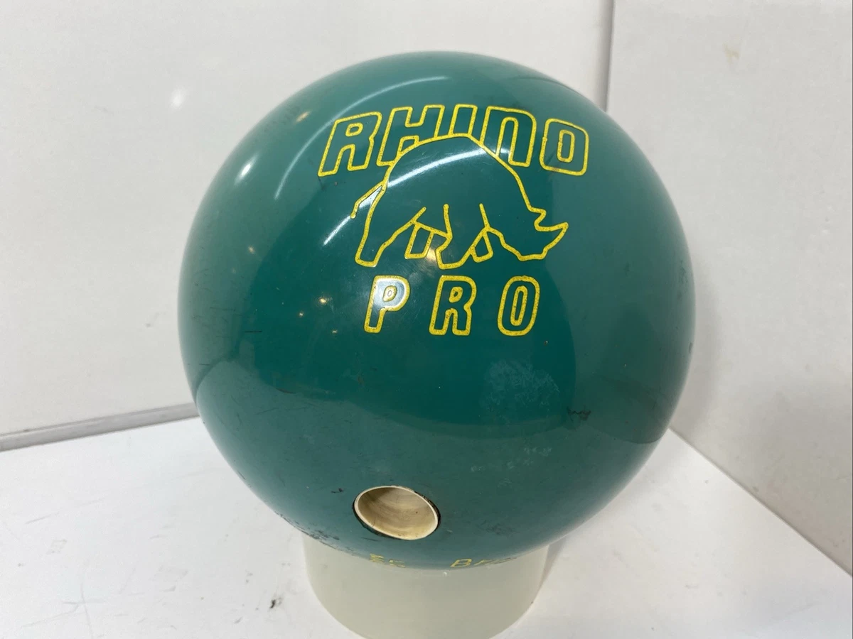 Brunswick Original 90s Teal Rhino Pro Bowling Ball 16 lb Drilled
