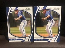 2022 Panini Green Absolute Corey Seager #29 & Base Card #29 Rangers