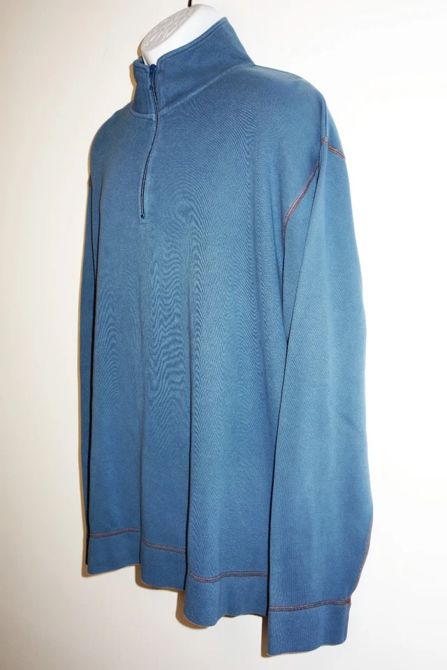 Cabelas Outfitter Series 1/4 Zip Pullover Sweater Blue Men's Large NWT - Image 3 of 4
