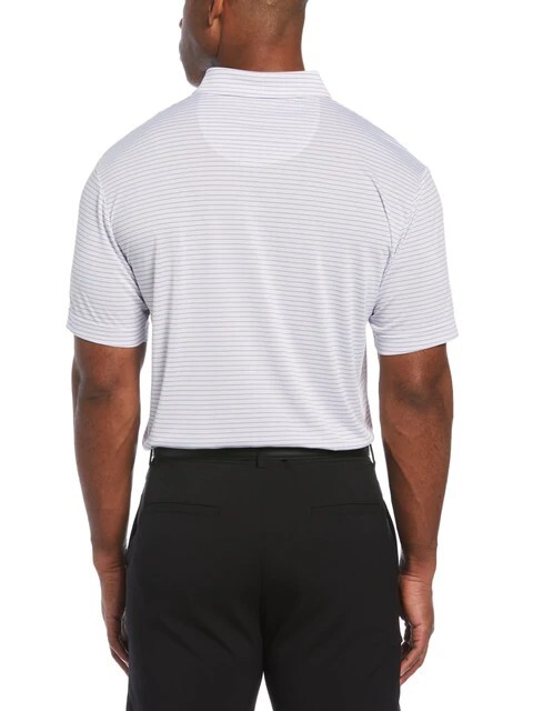 New Men's 2XL Jack Nicklaus Bright White Striped Short Sleeve Golf