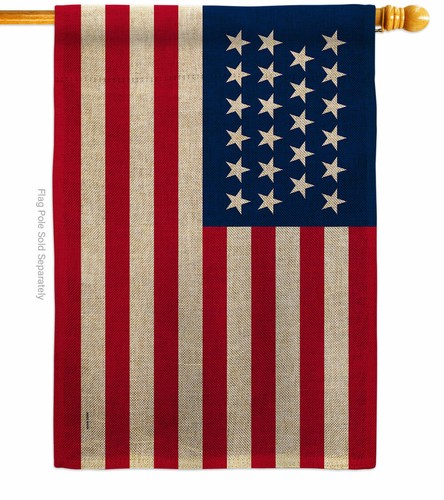 Bandera de jardín de arpillera de Estados Unidos 1820-1822 Americana antigua gloria patio casa bandera - Imagen 3 de 19