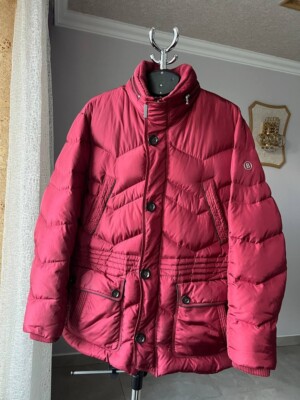 BOGNER RED SKI WINTER PUFFER DOWN JACKET FULL ZIP QUILTED BUTTON MENS EU 54 US44