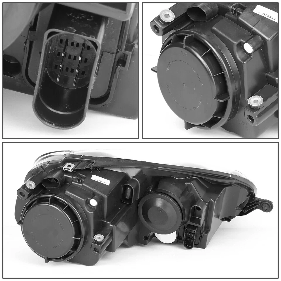 PARA 06-09 VW GTI/JETTA CARCASA NEGRA TRANSPARENTE ESQUINA LATERAL FARO/LÁMPARA REPUESTOS Foto 4 de 4