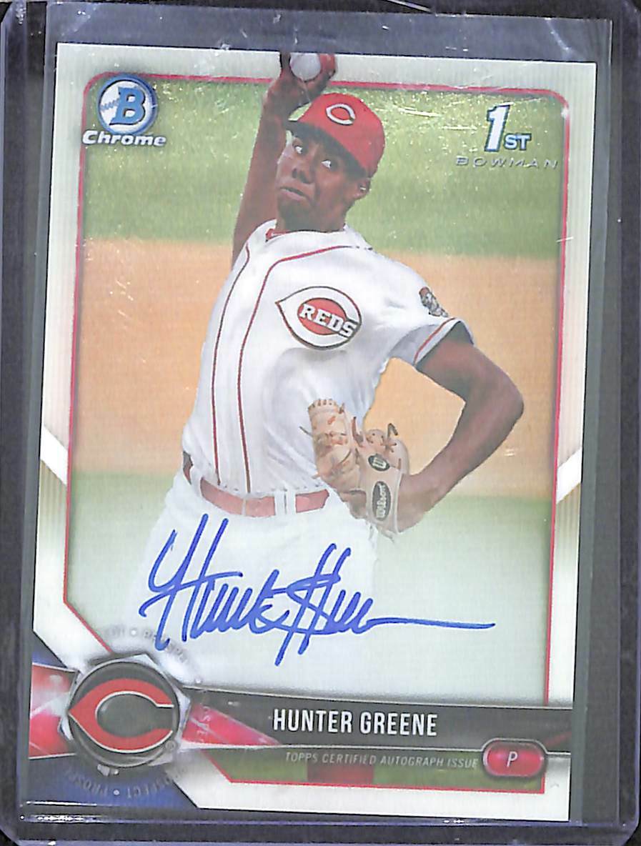 2018 Bowman Chrome Autograph #CPA-HG Hunter Greene | eBay