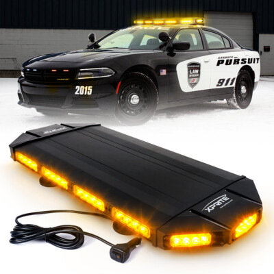 Xprite 27'' 56 Amber LED Rooftop Strobe Lights Upper Emergency Traffic Warning