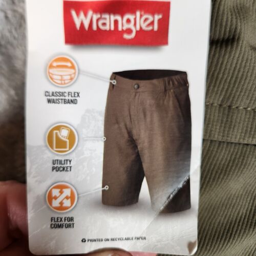 Pantalones Cortos Wrangler Performance Para Hombre Nuevos con Etiquetas Talla 46 Verde UPF 30 Clásico Flexible Cintura - Imagen 12 de 16