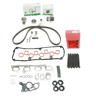 Cylinder Head Gasket Set + Timing Belt Kit + Bolts for VW 2.0 TDI Common Rail CFF CFG