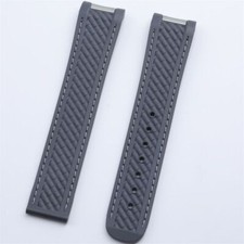 20mm Gray Silicone Rubber Strap Band Fits Ome...