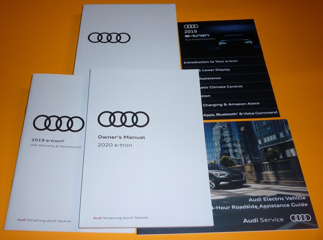 2020 AUDI E-TRON ETRON OWNERS MANUAL SET GUIDE 20