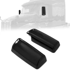 For Peterbilt 579 Black Driver & Passenger Side Replacement Door Mirror Covers
