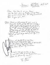 CHRIS JANSON Signed Autograph Lyrics "Done" ACOA Country Music CHRIS JANSON Signed Autograph Lyrics "Done" ACOA Country Music
