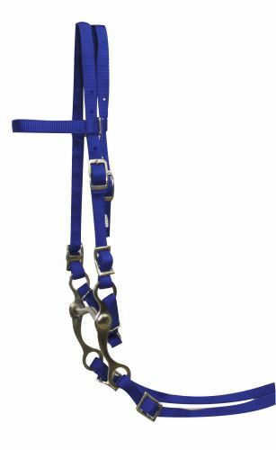 Western Nylon Headstall Bridle, Reins & Curb Bit Complete Set HORSE or PONY - Picture 13 of 18