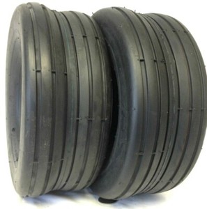 Set Of 2 New 18x8.50-8 Tractor Rib Tread Tires For Heavy Duty Lawn Mowers