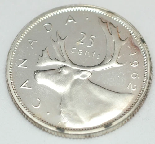1962 Canada proof like silver quarter