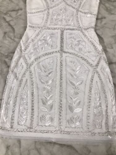 NWOT Lulus Spread Your Shine White Sequin Embroidered Bodycon Dress SZ XS Party - Picture 4 of 9